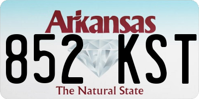 AR license plate 852KST