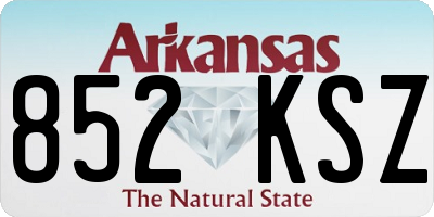 AR license plate 852KSZ