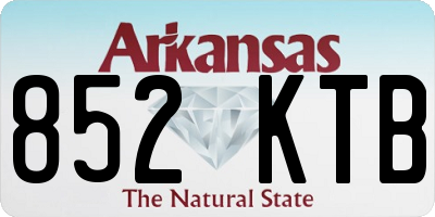 AR license plate 852KTB