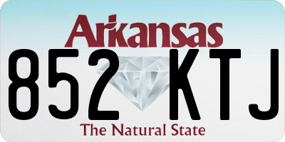 AR license plate 852KTJ