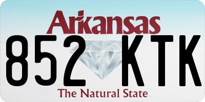 AR license plate 852KTK