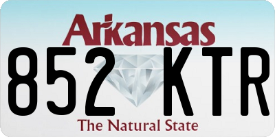 AR license plate 852KTR