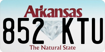 AR license plate 852KTU