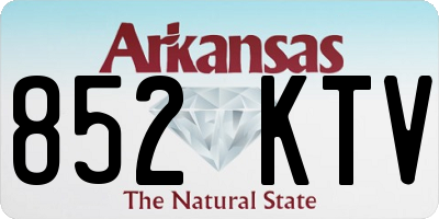 AR license plate 852KTV