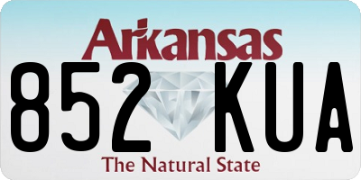 AR license plate 852KUA