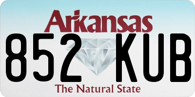 AR license plate 852KUB