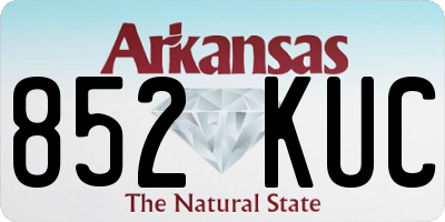 AR license plate 852KUC