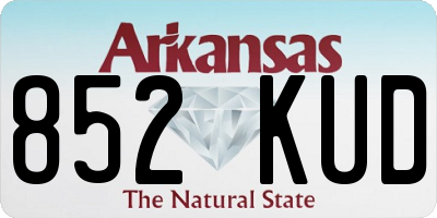 AR license plate 852KUD
