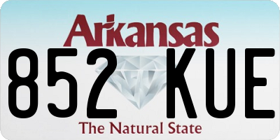 AR license plate 852KUE