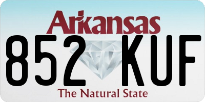 AR license plate 852KUF