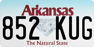 AR license plate 852KUG