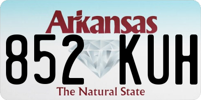 AR license plate 852KUH