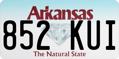 AR license plate 852KUI