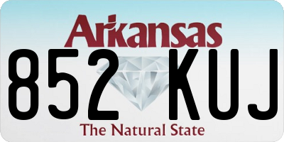 AR license plate 852KUJ