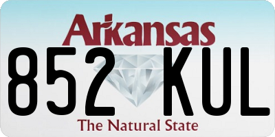 AR license plate 852KUL