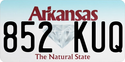 AR license plate 852KUQ