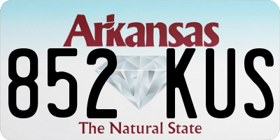 AR license plate 852KUS