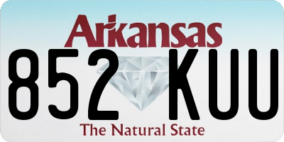 AR license plate 852KUU