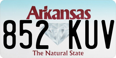 AR license plate 852KUV