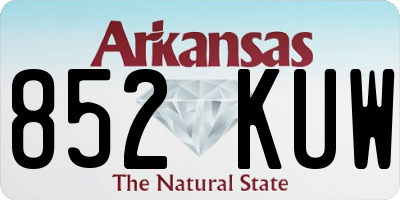 AR license plate 852KUW