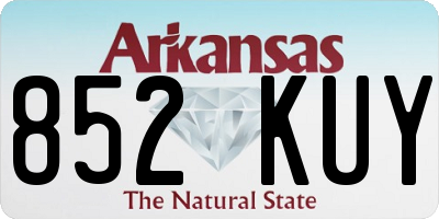 AR license plate 852KUY