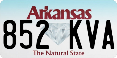 AR license plate 852KVA