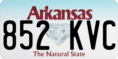 AR license plate 852KVC