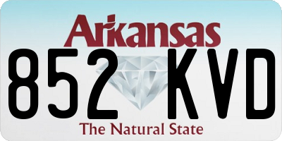 AR license plate 852KVD