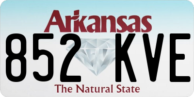 AR license plate 852KVE