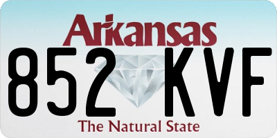 AR license plate 852KVF