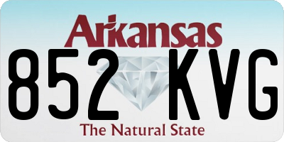 AR license plate 852KVG