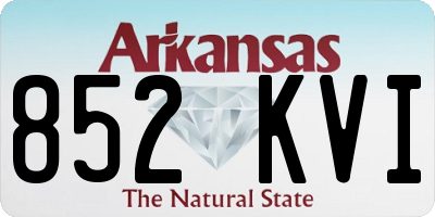 AR license plate 852KVI