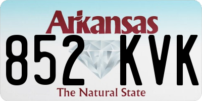 AR license plate 852KVK