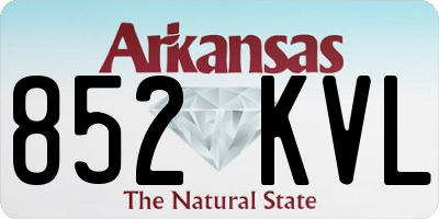 AR license plate 852KVL