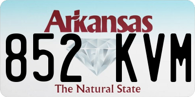 AR license plate 852KVM