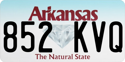 AR license plate 852KVQ