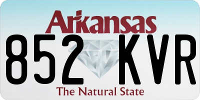 AR license plate 852KVR