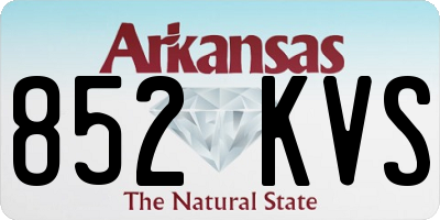 AR license plate 852KVS