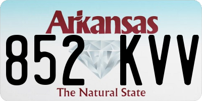 AR license plate 852KVV
