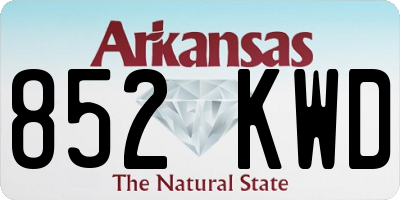 AR license plate 852KWD
