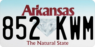 AR license plate 852KWM