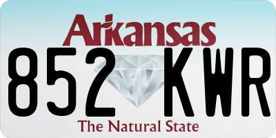 AR license plate 852KWR