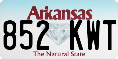 AR license plate 852KWT