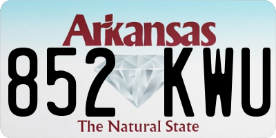 AR license plate 852KWU