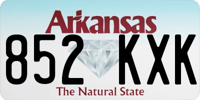 AR license plate 852KXK
