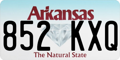 AR license plate 852KXQ