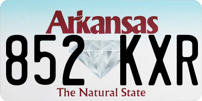 AR license plate 852KXR