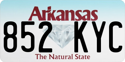 AR license plate 852KYC