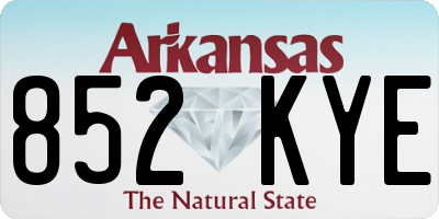 AR license plate 852KYE