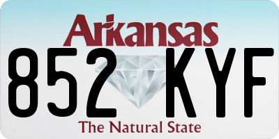 AR license plate 852KYF